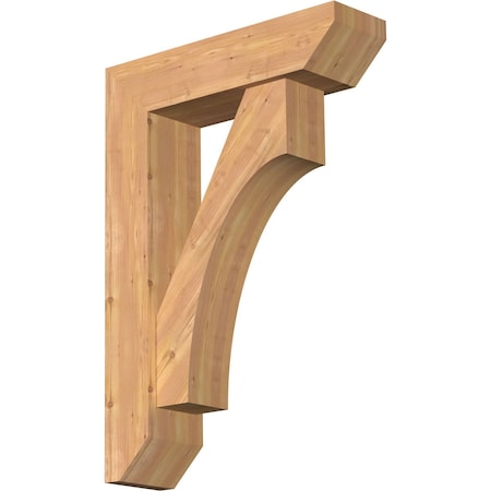 Ekena Millwork Westlake Slat Smooth Bracket w/ Offset Brace, Western Red Cedar, 7 1/2"W x 28"D x 40"H BKT0806X28X40WTL06SWR